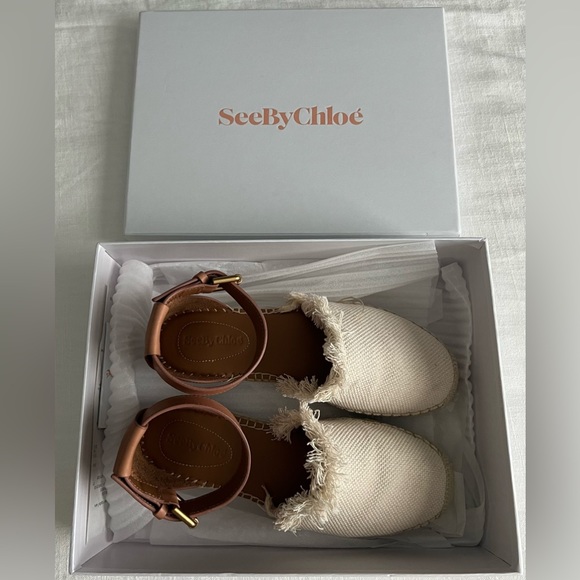 See by Chloe ♡ Leather Ankle Strap Glyn Espadrille - Picture 6 of 12